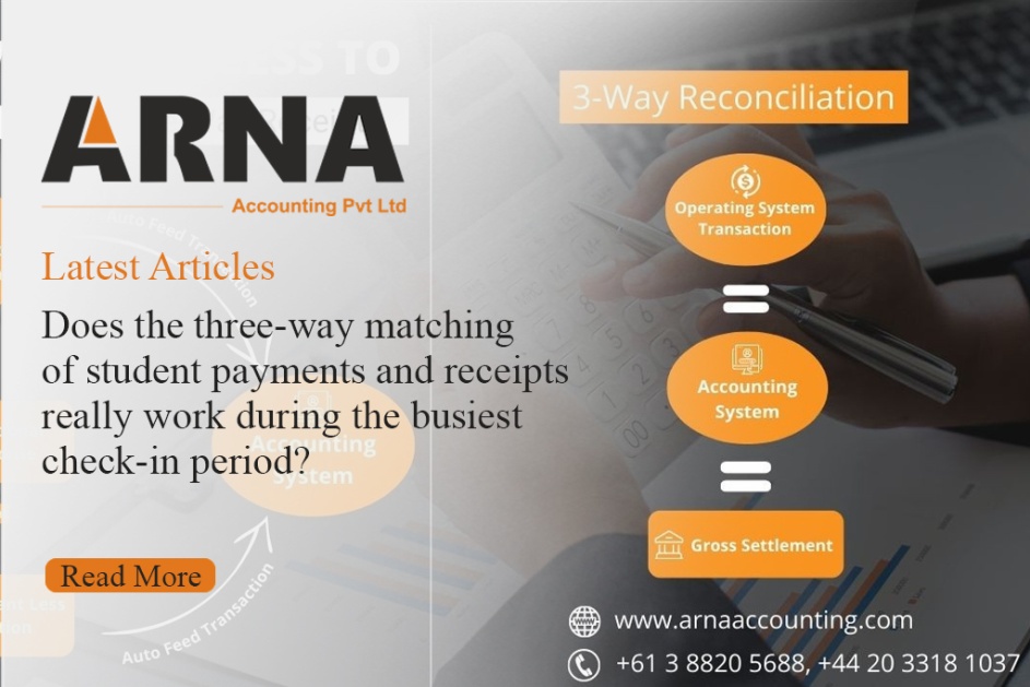 Does the three-way matching of student payments and receipts really work during the busiest check-in period?